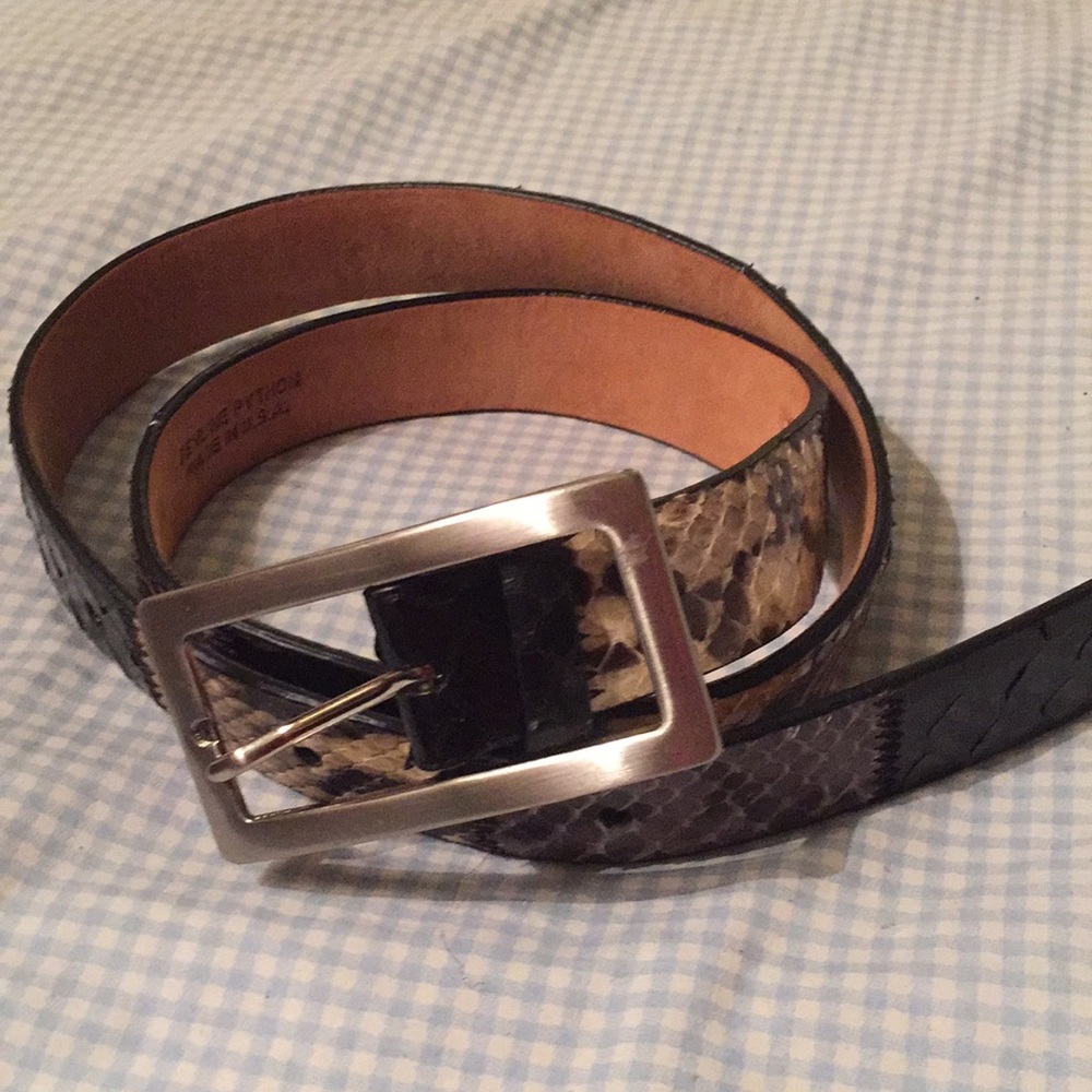 COPY - W. Kleinberg Genuine Python leather snake belt